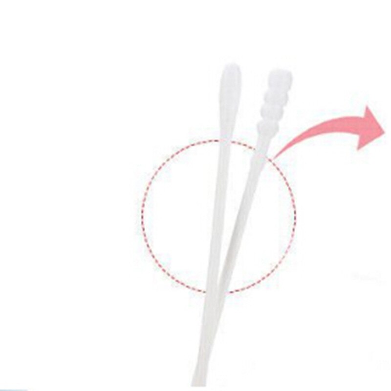 Disposable Baby Cleaning Swabs Two Head Wood Stick Cotton Pad Ear Clean Tools