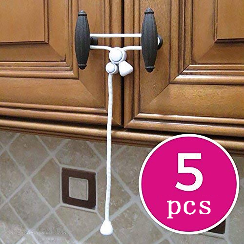 Veiligheid Kabinet Lock Touw 1Pcs Baby Kind Voor Knoppen Kind Veilig Kasten Vergrendelingen Band Voor Kids Proofing Keuken Gesp haken Deur