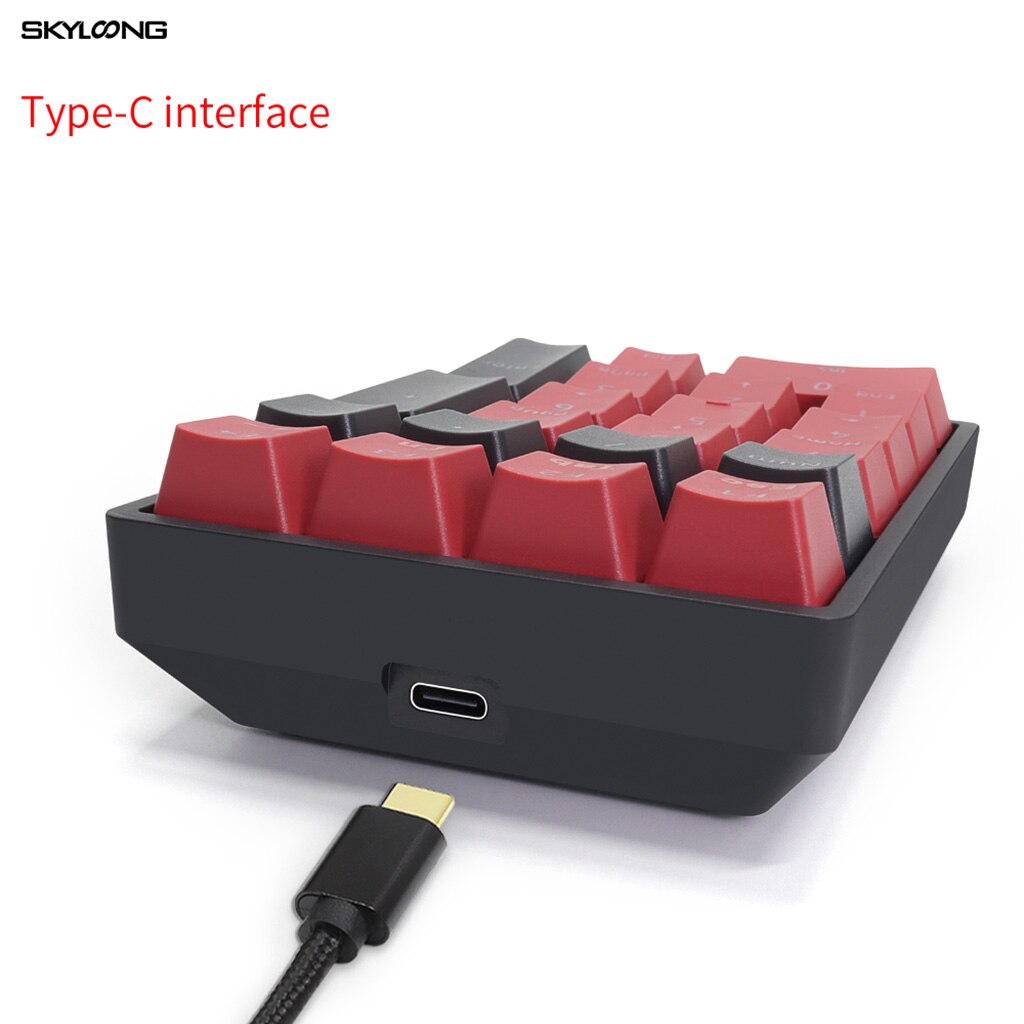 SK21 mechaniczna klawiatura numeryczna podświetlany RGB w pełni programowalny typ C wymienna na gorąco nasadka PBT robić przełącznika Gateron prochowiec PC
