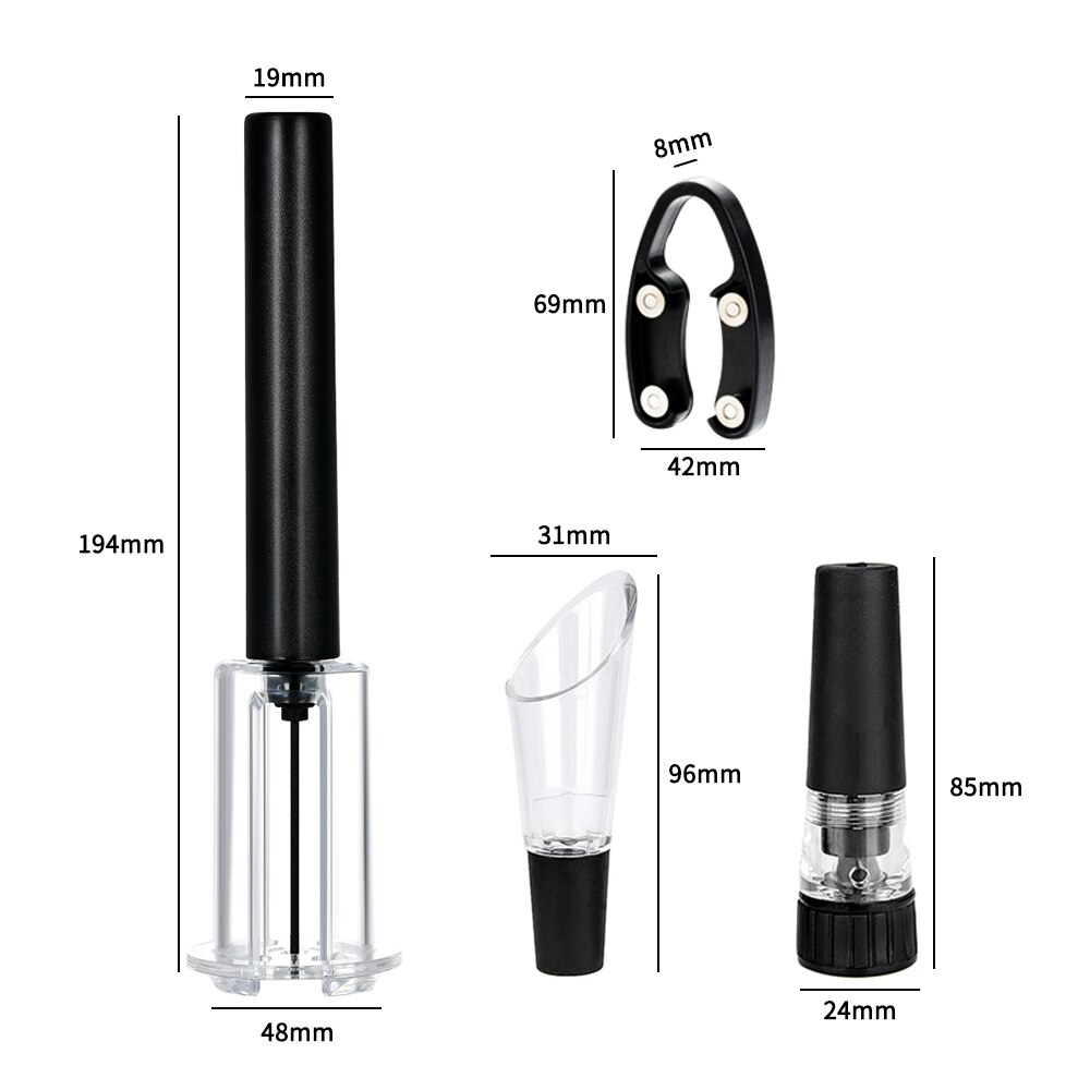 Air Pump Wine Bottle Opener Opener Corkscrew Corks Out Tool Stainless Steel Pin Air Pressure Vacuum Red Wine Stopper Beer Lid