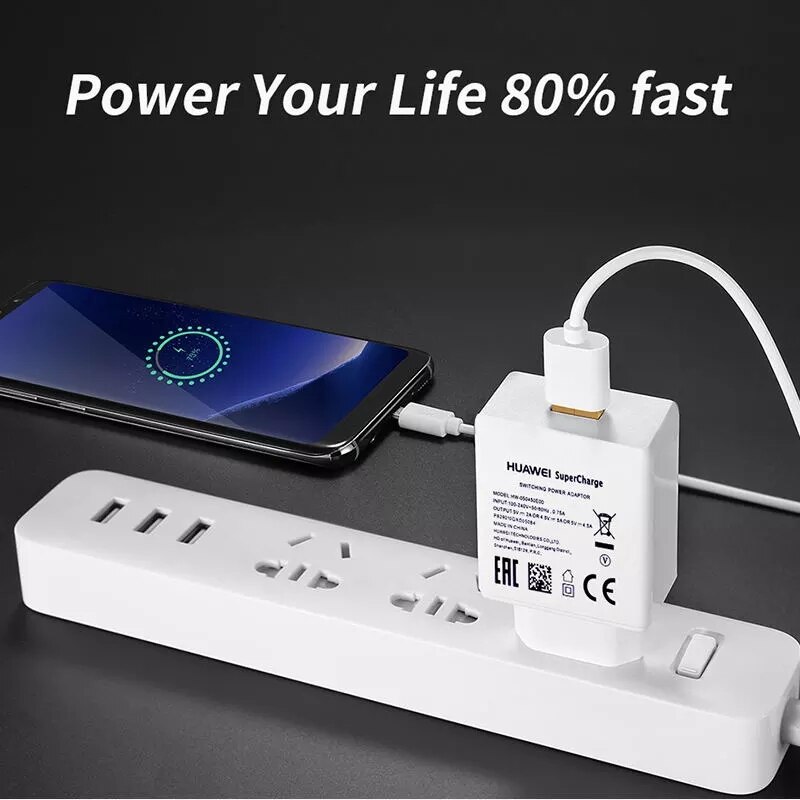 Caricabatterie USB Huawei da viaggio SuperCharge Fast 100% originale 5V4.5A 5A cavo USB tipo C P20 Pro Lite P10 P9 Plus Mate10 Mate9