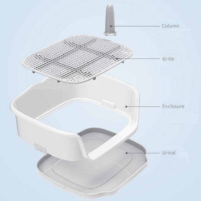 Detachable Portable Dog Toilet Plastic Double Layer Dog Pad Training Cat Puppy Pee Toilet Small Animal Pet Indoor Supplies