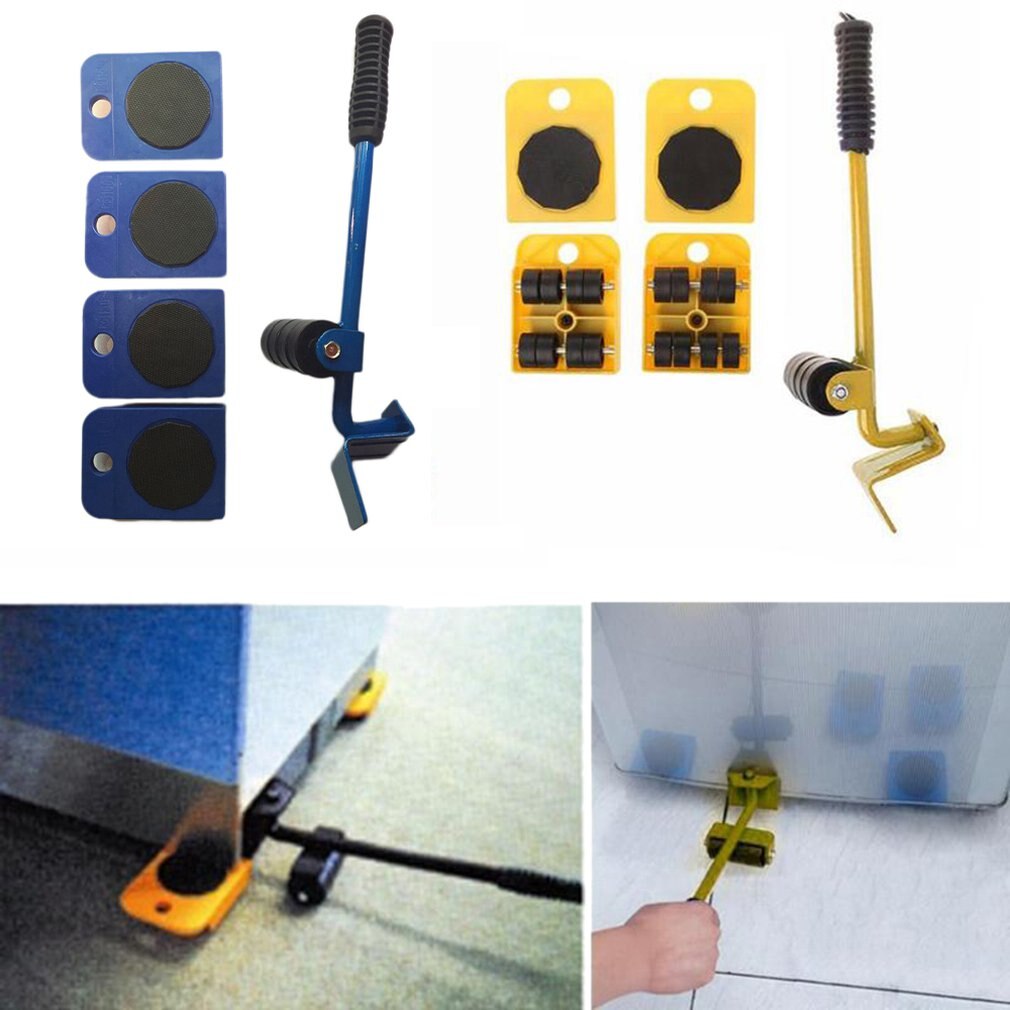 Home Trolley Lift And Move Slides Kit Easily System For Furniture 5 Packs Tool Set Furniture Lifter Transport set Heavy mover