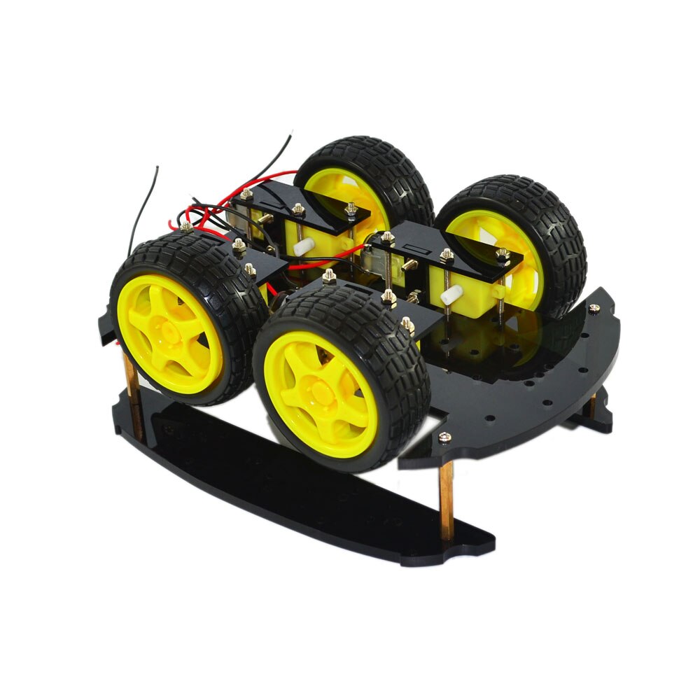 2 capas 4WD chasis de coche inteligente Tracción en las cuatro Ruedas kit de coche inteligente para arduino chasis DIY Kit
