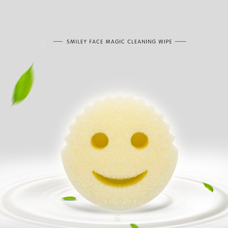 Smiley Magic Schoonmaken Honingraat Spons Huishoudelijke Keuken Schoonmaken Afwassen Katoen Smiley Gezicht Loofah Spons Spons