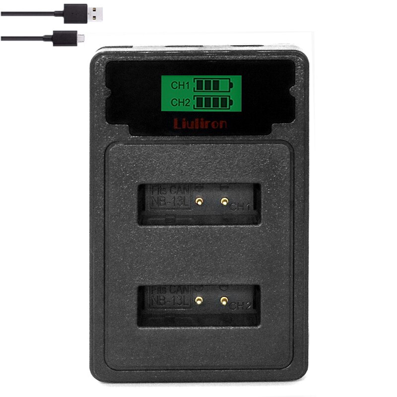 Batterie 1600mAh NB13L NB 13l avec chargeur LCD USB, pour Canon G7 X Mark II G7X G5 X G5X G9 X G9X SX620 SX720 HS