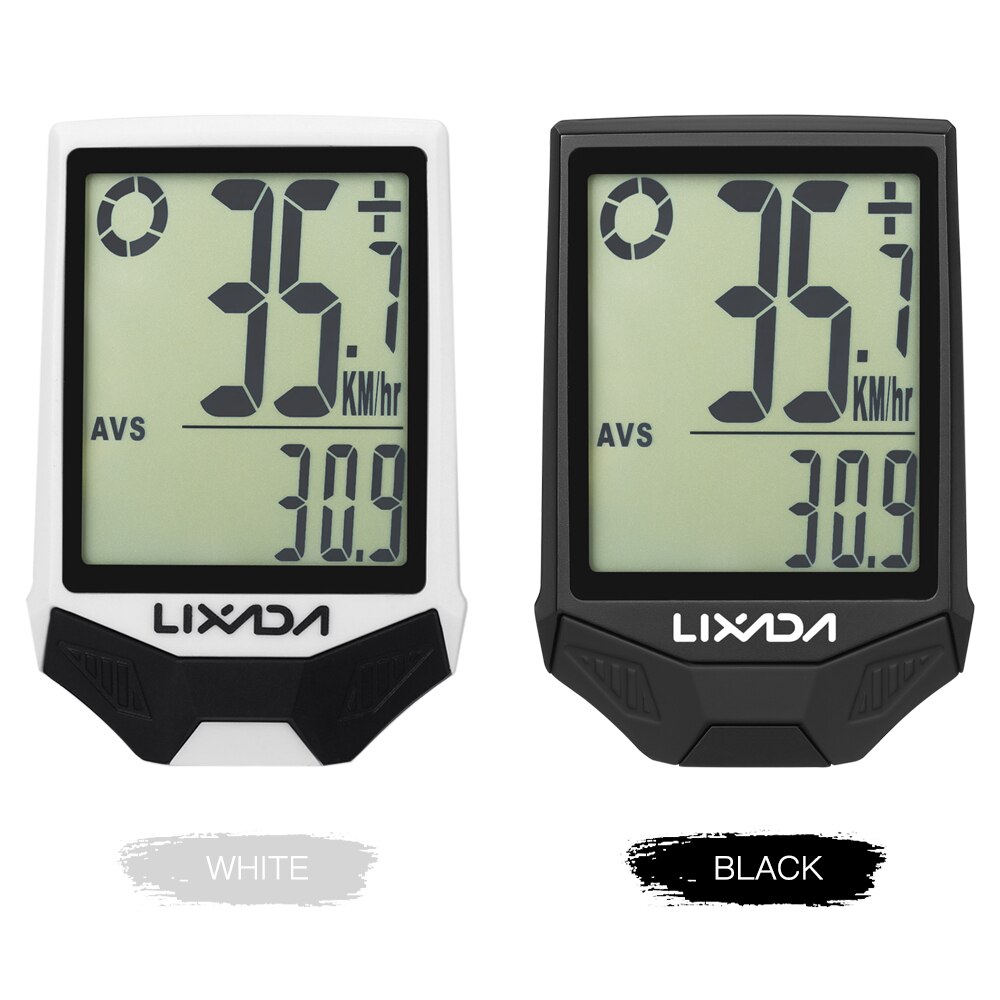 LIXADA Large Screen Bicycle Computer IPX6 Wireless Waterproof Bike Speedometer Stopwatch With Backlight Bike Bicycle Speedometer
