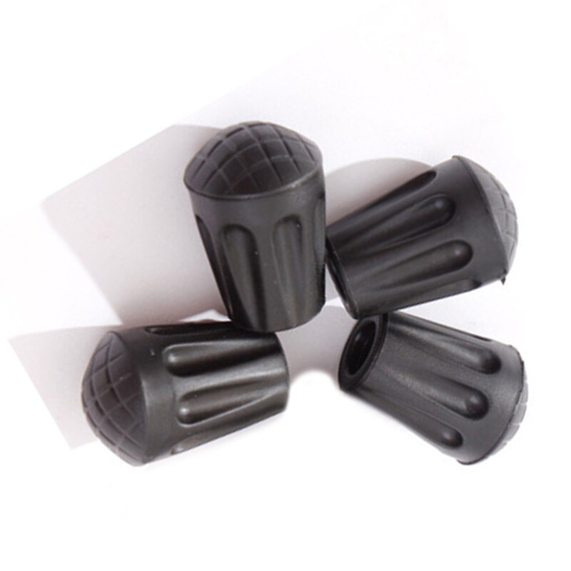 4 X Rubber Reinforced Tip End Cap Hiking Stick Trekking Pole Covers For Hammers