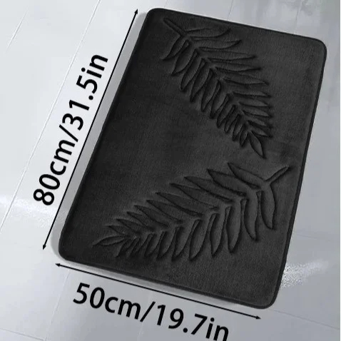 Memory Foam Bathroom Mat Carpet SuperSoft Absorbent BathroomMat Quick Dry Non-SlipWashableBathroom Floor Rug Toilet U-Shaped Mat