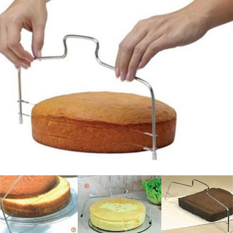 Verstelbare Wire Cake Slicer Rvs Leveler Pizza Deeg Diy Cake Bakken Tool Cutter Trimmer Snijden Keuken Bakvormen