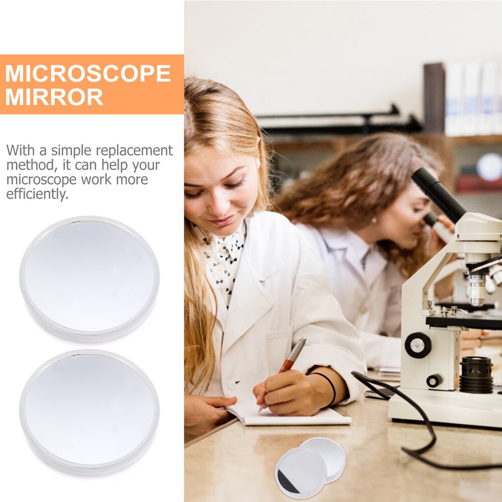 2pcs Microscope Mirror Microscope Reflecting Mirror Microscope Accessories
