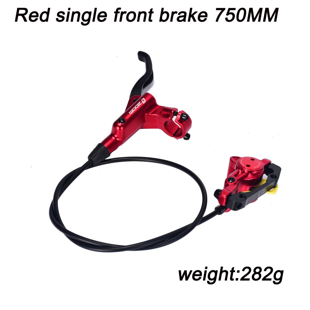 Zoom Mtb Fiets Hydraulische Rem Geïntegreerde Olie Rem Schijfrem Mtb Fiets Voor/Achter Hydraulische Schijfrem: Red single front