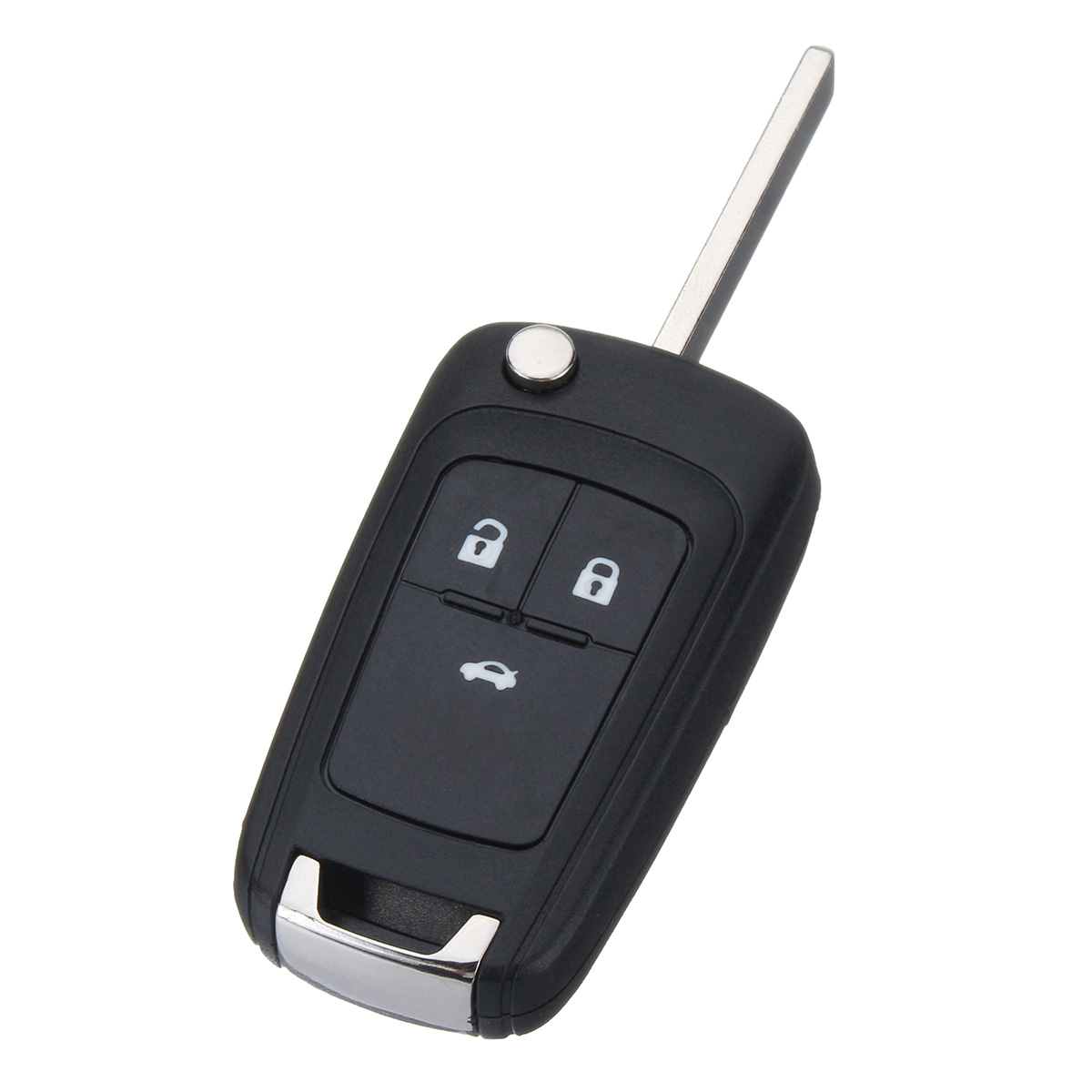 Chave remota automotiva dobrável, chave com 3 botões e lâmina para chevrolet cruze aveo 2011 2012