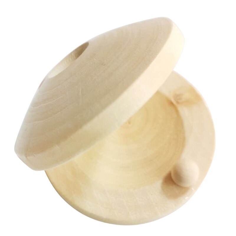 F1FD Educational Children Baby Wooden Carl Orffs Instruments Percussion Instrument Ringboards Orff Castanet Round Dance Board