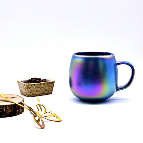 Koffiemokken, reisbeker, ontbijtmelkbeker, koffiekopje, schattige mok, theemok, schattige mokken, kopjes en mokken, milieuvriendelijke glazen mok: C