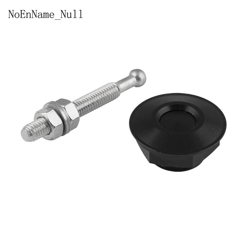 2pcs Universal Push Button Quick Release Hood Pins Bonnet Lock Clip Latch Bumper: Black