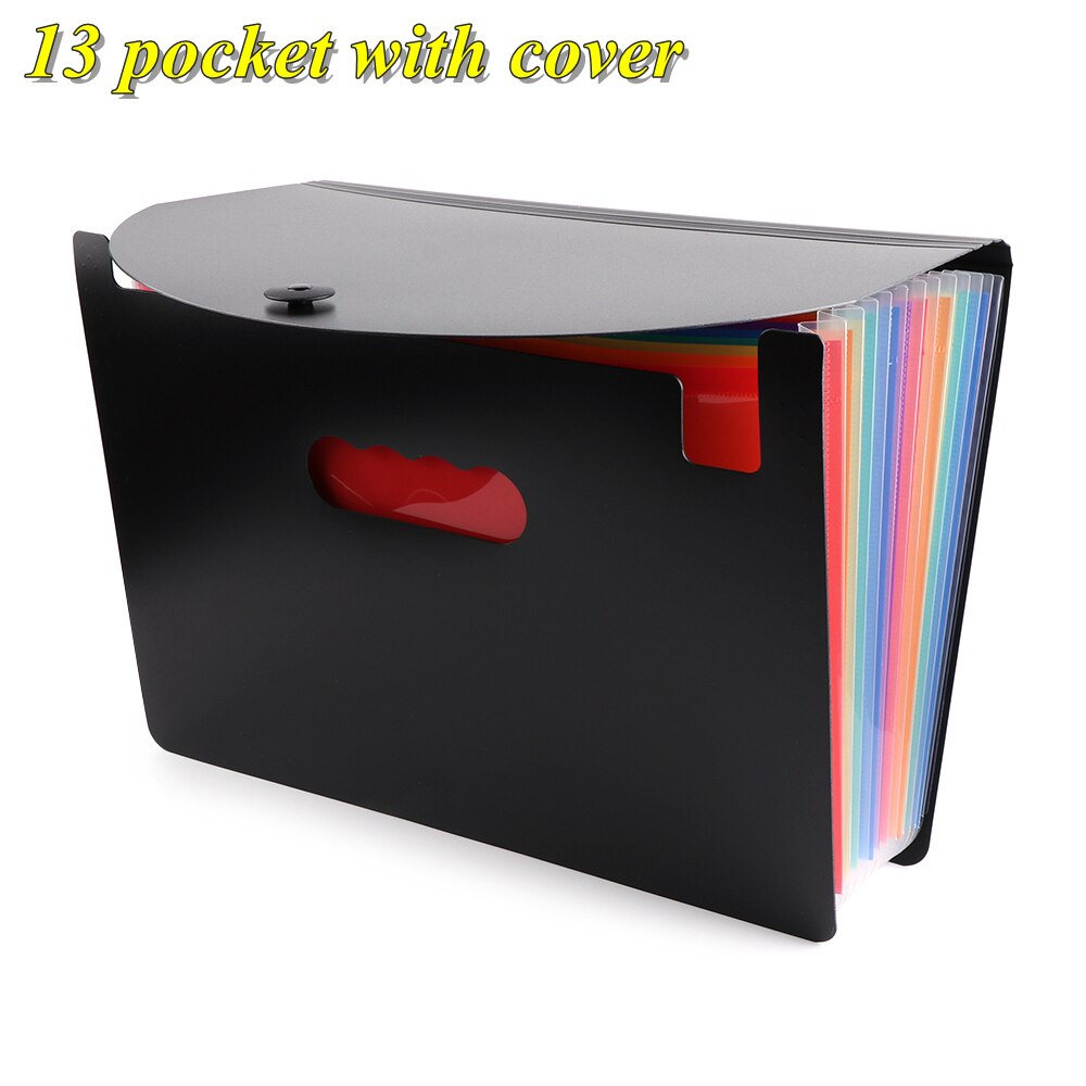 1 Pc Kleurrijke 13 Pocket Expanding File Map Ingedeeld A4 Map Document Houder Organizer Pouch Met Flip Cover Office Supply: 2