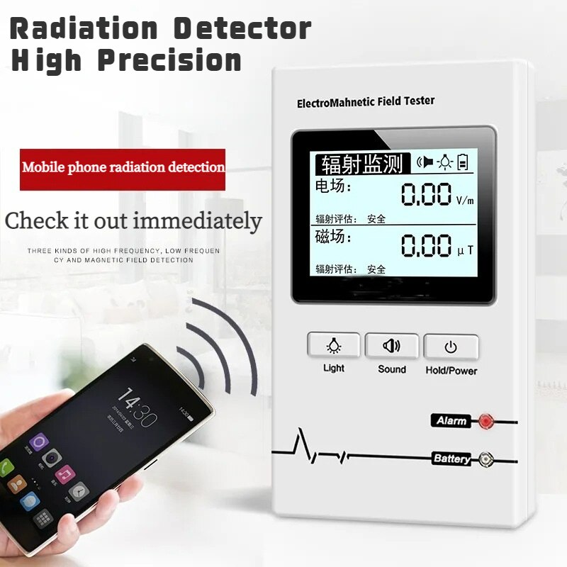 Professionele Elektromagnetische Straling Detector Emf Meter Hoge Precisie Draagbare Straling Dosimeter Monitor Computer Tester