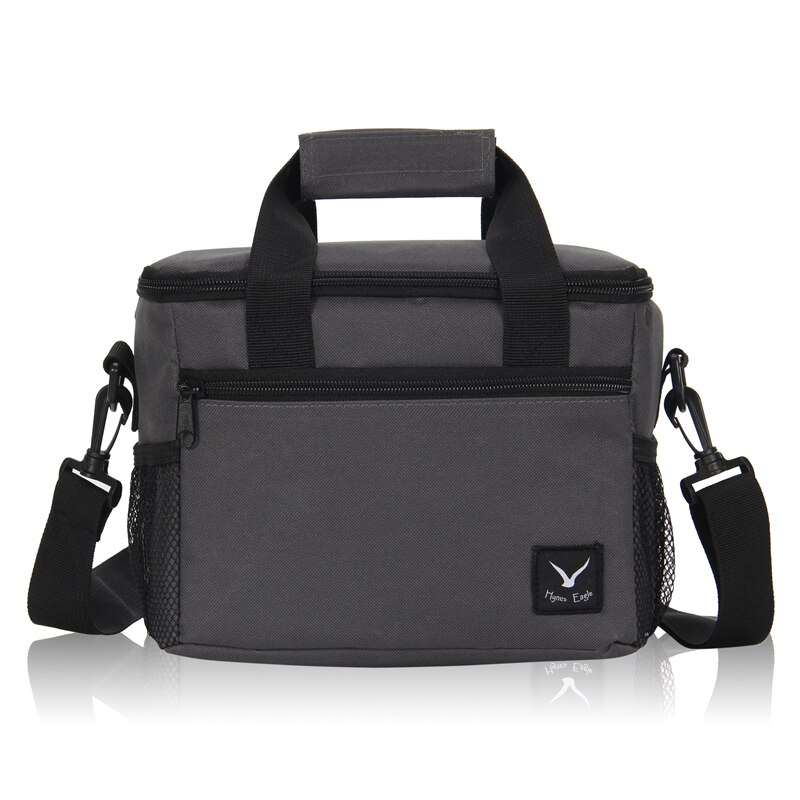 VEEVANV Waterproof Cooler Bags Thermal Bag Men Portable Insulated Lunch Bags Picnic Food Women Tote Storage Lunch Box Red Black: Gray