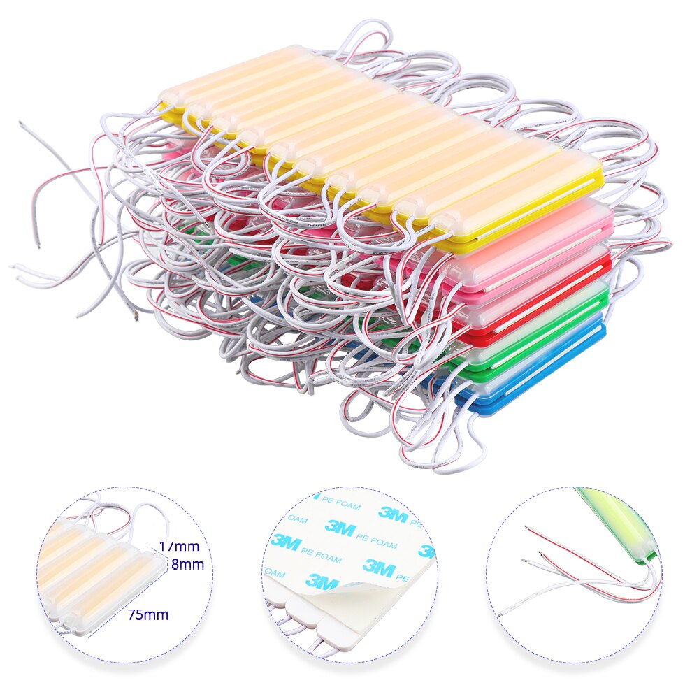 Injection COB LED Module DC12V Waterproof Advertisement LED Modules Colorful Led Backlight Channel Letter Light 20PCS/Lot