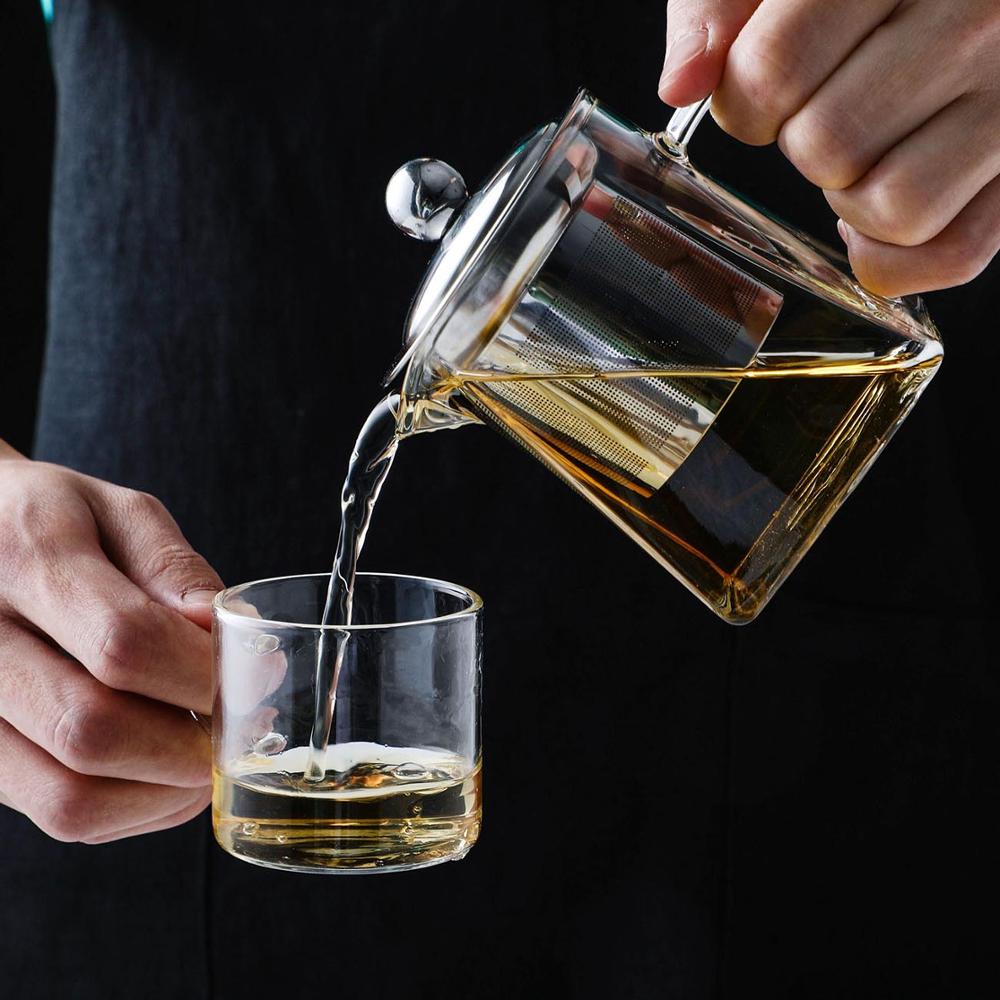 400/500ML Hoge Temperatuur Glazen Theepot Chinese Thee Set Puer Waterkoker Koffie Glas Maker Handig Office Tea Pot met Filter