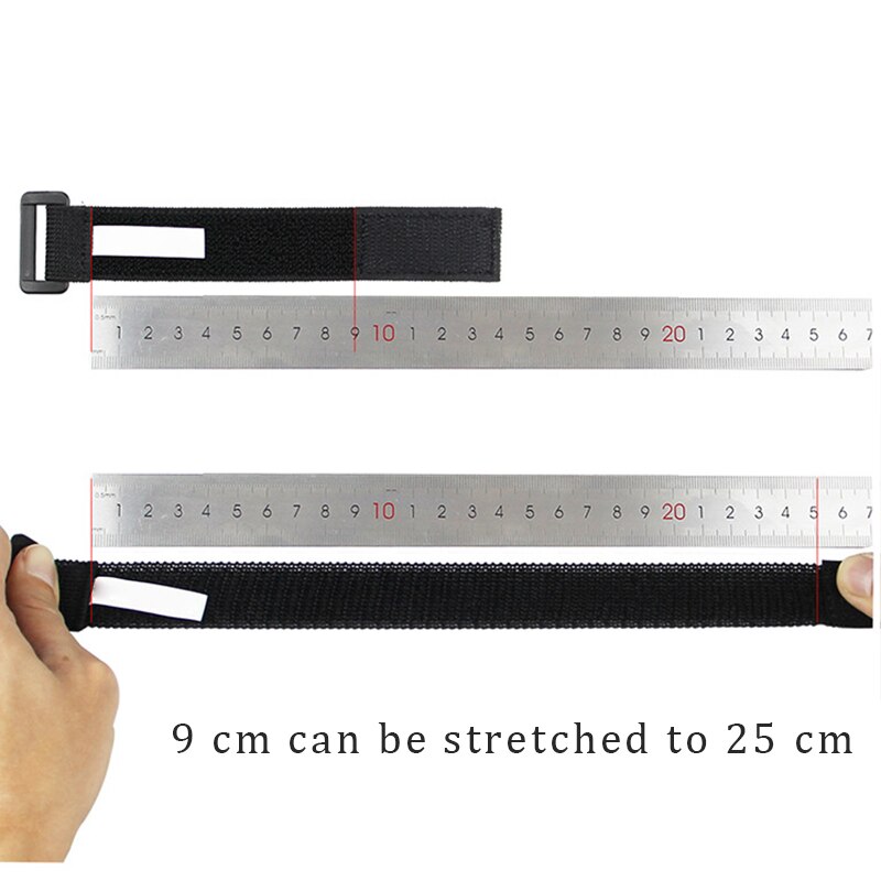 5pcs Nylon Elastic Band Buckle Straps Self Adhesive Fastener Hand Foot Waist Game Fixing Strap Elastic Buckle Belt