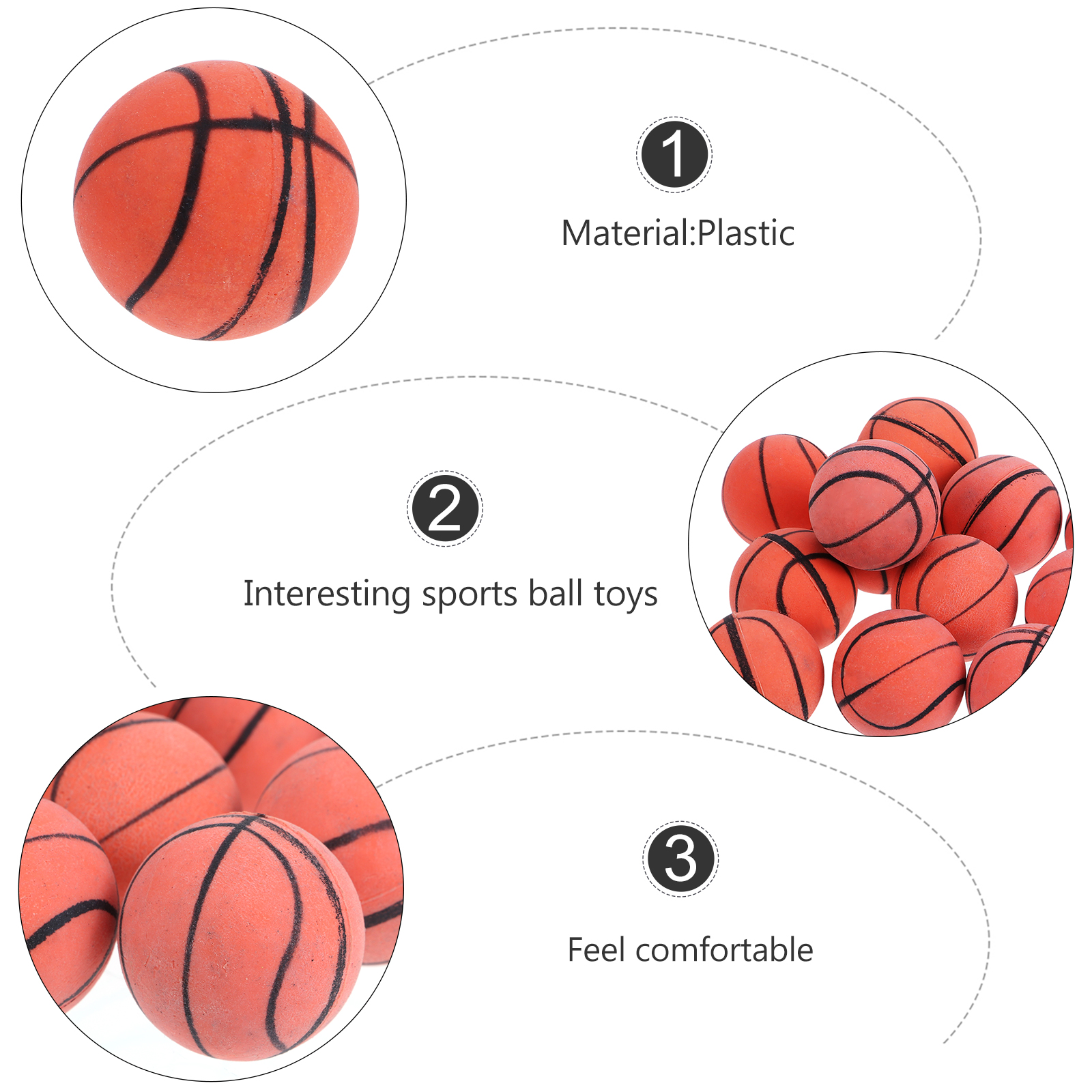 12 pieces plastic educational balls bounce basketball for children girls boys