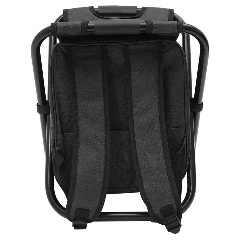 Folding Camping Chair Fishing Tackle Bag with Seat Heavy Duty Backpack Chair Rucksack Seat Bag Fishing Stool