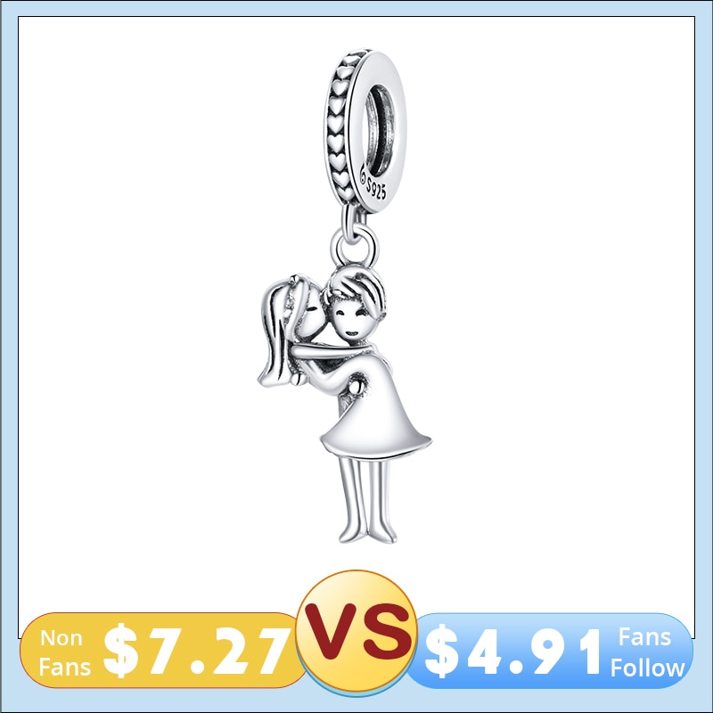 BISAER Perline 925 sterlina d'argento Romantico Braccia trasportare Ciliegie Pendenti E Ciondoli Amanti Del Pendente Misura il Braccialetto Dei Monili Della Collana EFC363