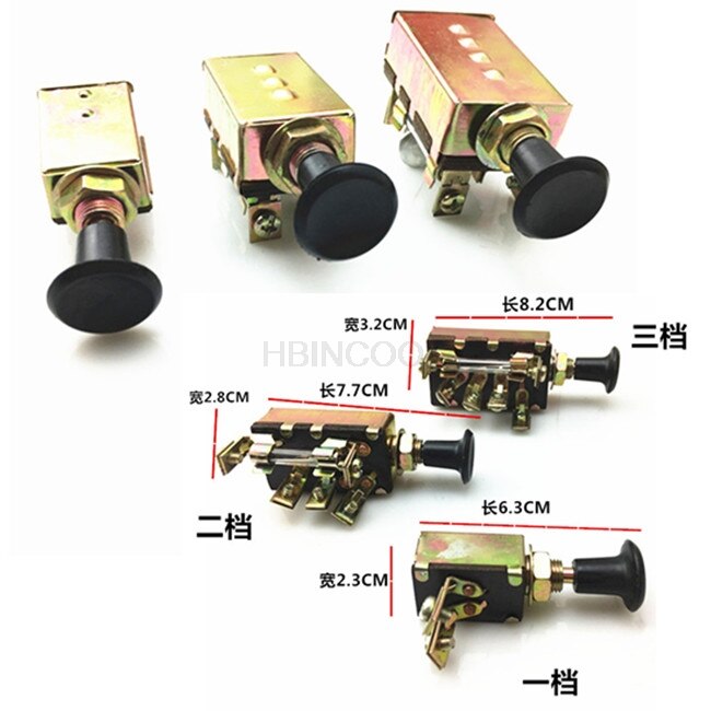 Pour véhicule agricole automobile JK106107108 lampe à engrenage unique double engrenage trois interrupteur à engrenages commutateur modifié commutateur à levier manuel