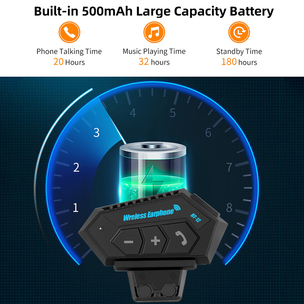 T2 Bluetooth 4.2 casque de Moto casques casque BT sans fil Moto stéréo Interphone mains libres avec Microphone de réduction