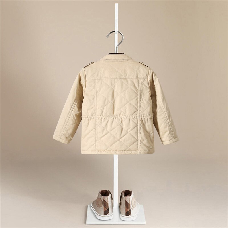 Veste en cuir coton et cuir pour garçons, automne-hiver enfants coréens Plus velours