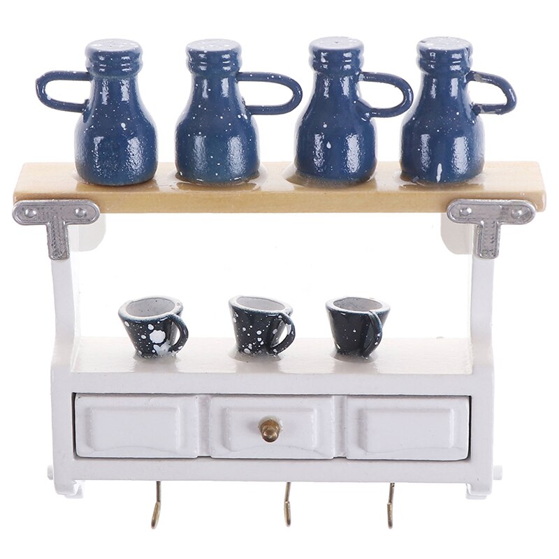 Multi Dollhouse Mobili di Vendita Ripiani In Miniatura di Legno Libro di Frutta Verdura Cremagliera Bambini Pretend Toy 1:12 Accessori Casa Delle Bambole: 7