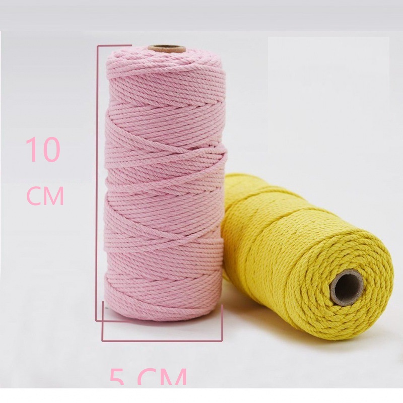 Macrame 2MM 100M Corde colorate Macrame Corda Macrame Filato intrecciato Cavo fatto a mano Appeso a parete Bohemia Festa di nozze Decorazioni per la casa CS002