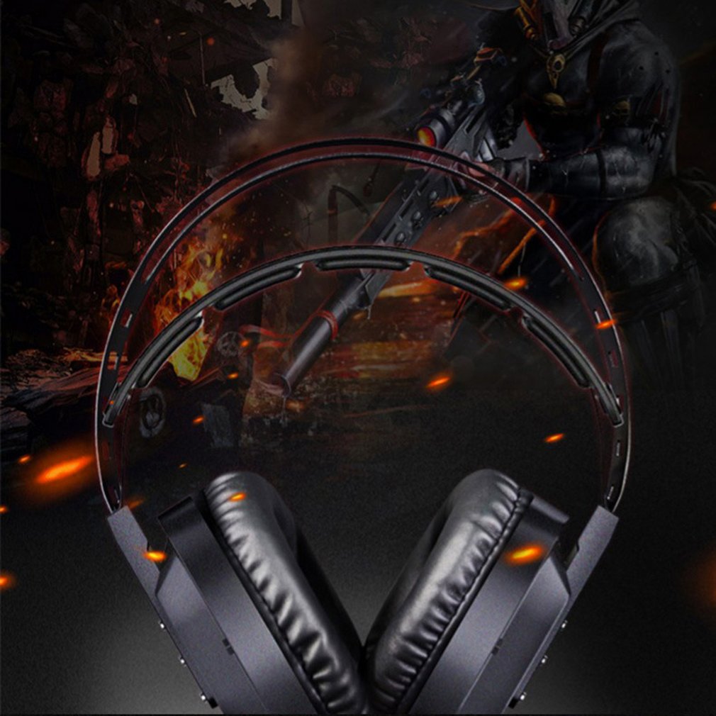 Wired Headsets 7.1 Channels With Mic 3D Stereo Music Over-Ear Headphones Game Headset For Laptop Comfort-fit Headset