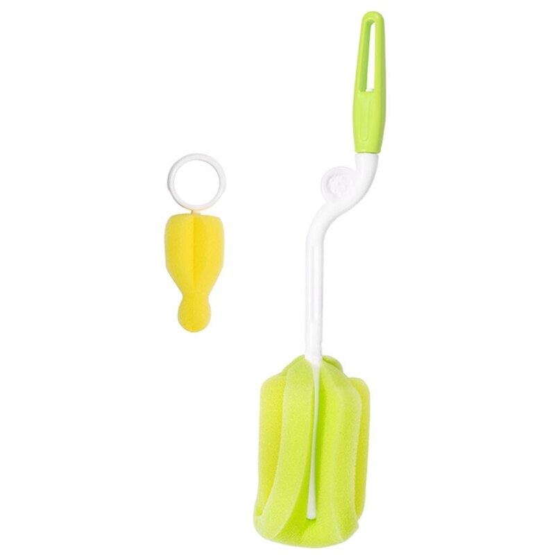 1 ensemble biberon brosse de nettoyage outil mamelon 360 degrés rotation éponge alimentation tasse paille nettoyant: G