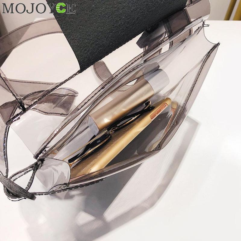 Damskie torebki na ramię przezroczysty PVC pas posłaniec torby letnie dziewczyny przezroczysta torba z klapką na co dzień Bolsa Feminina torba na zakupy