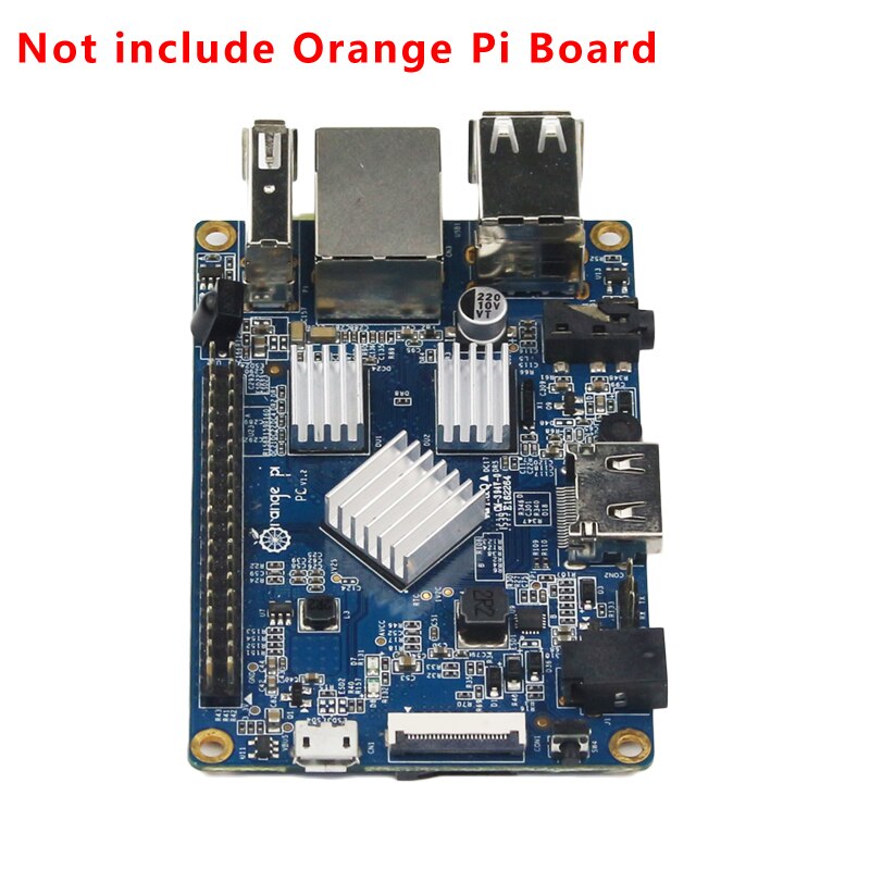 Orange Pi PC Case - Acrylic Enclosure with Fan Cooler + DC Power Supply Adapter + Heatsink Pad