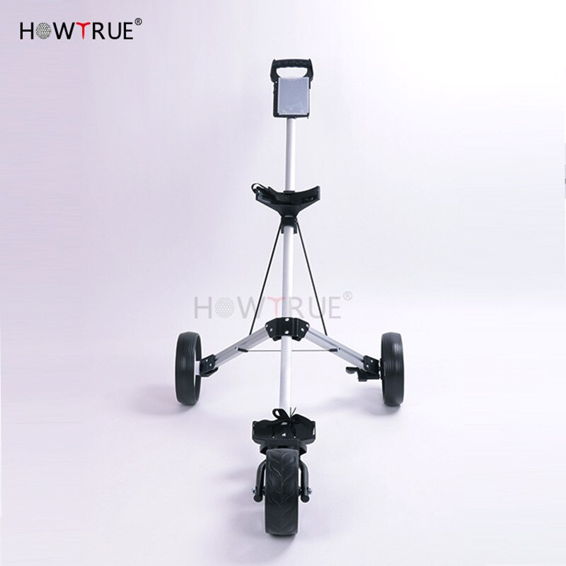 Golf Trolley Pull Cart 3 Wheels Aluminium Alloy Foldable With Brake Voiturettes Quick Assembly Dragging Gadget Galov Bag Trailer