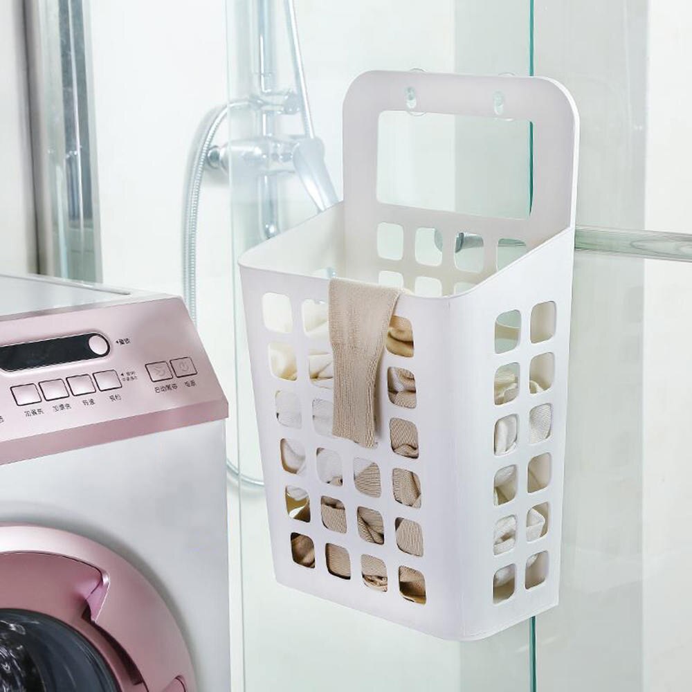1pc grotere aan de muur bevestigde wasmanden, huishoudelijke containers, grote wasmand, opberghouder, wasorganizer