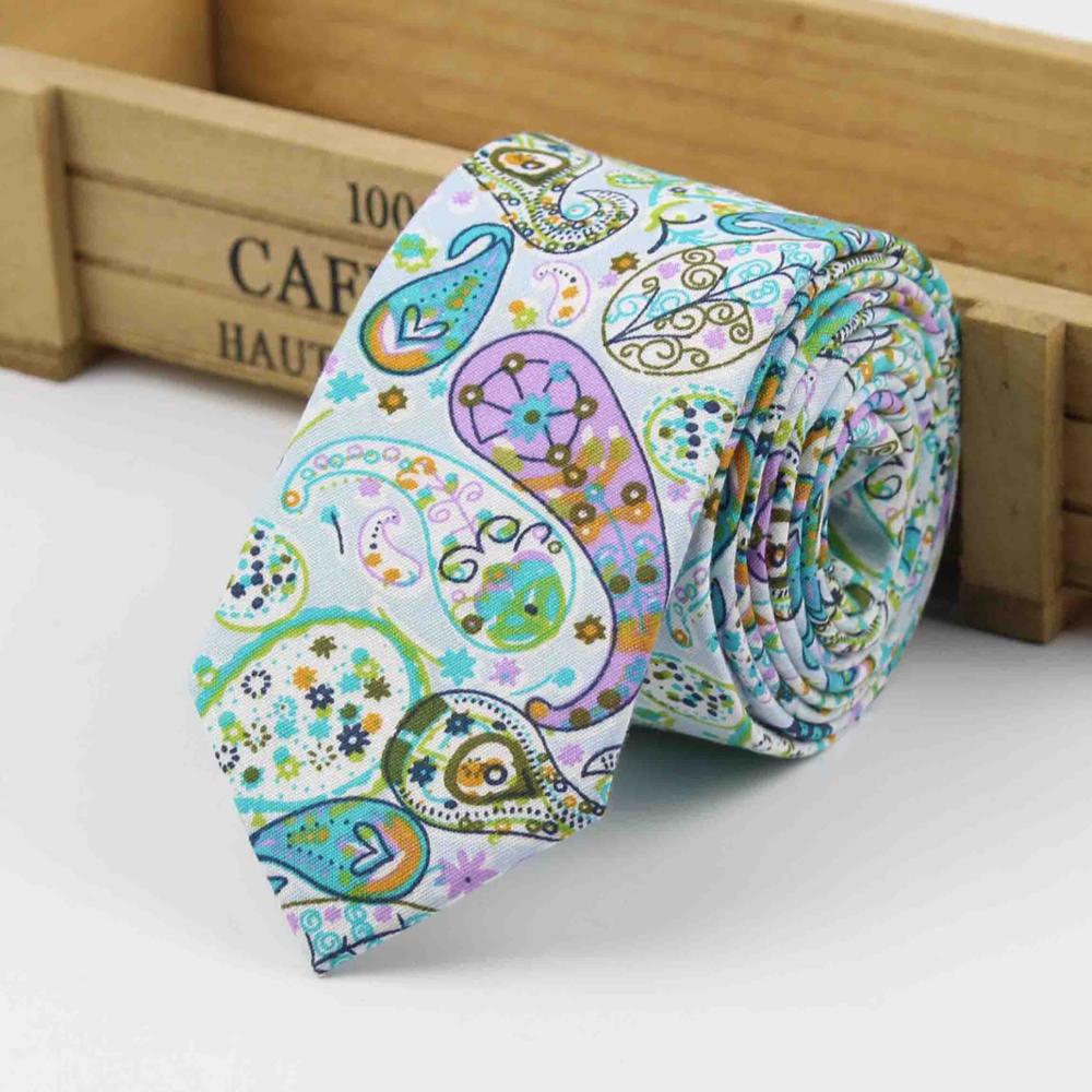 Blommig slips för män casual diamant konstgjord bomull blomma löjrom fluga paisley smala slipsar män liten halsband: 5