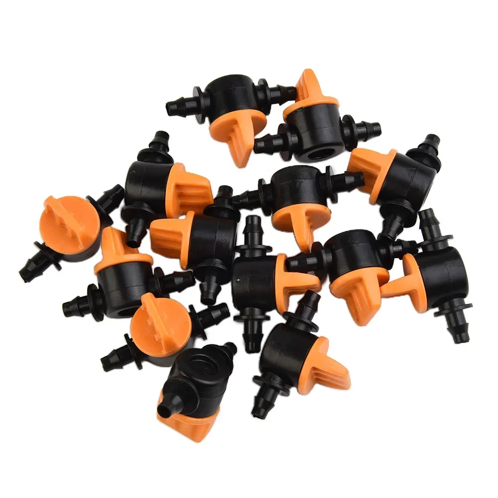 20 stk. 1/4 '' mini havevandingsventil med modhager til havevanding, vask og bilreguleringsventiler til 4mm/7mm slanger