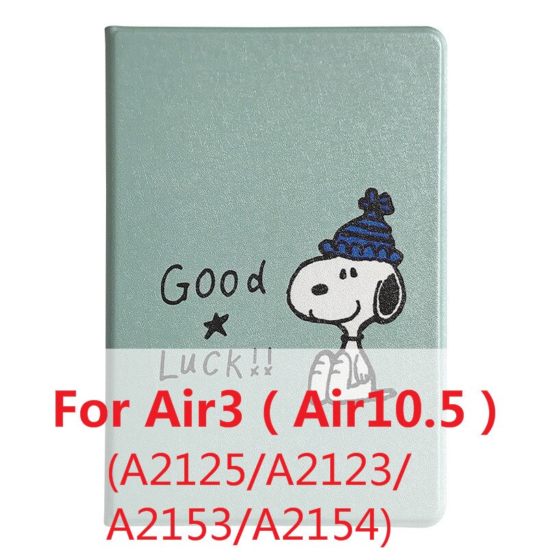 Tablet Case for iPad 10.2" 7th Gen, 9.7" 5th/6th Gen, Air 1/2/3, Pro 9.7"/10.5" - PU Smart Cover: Air 3