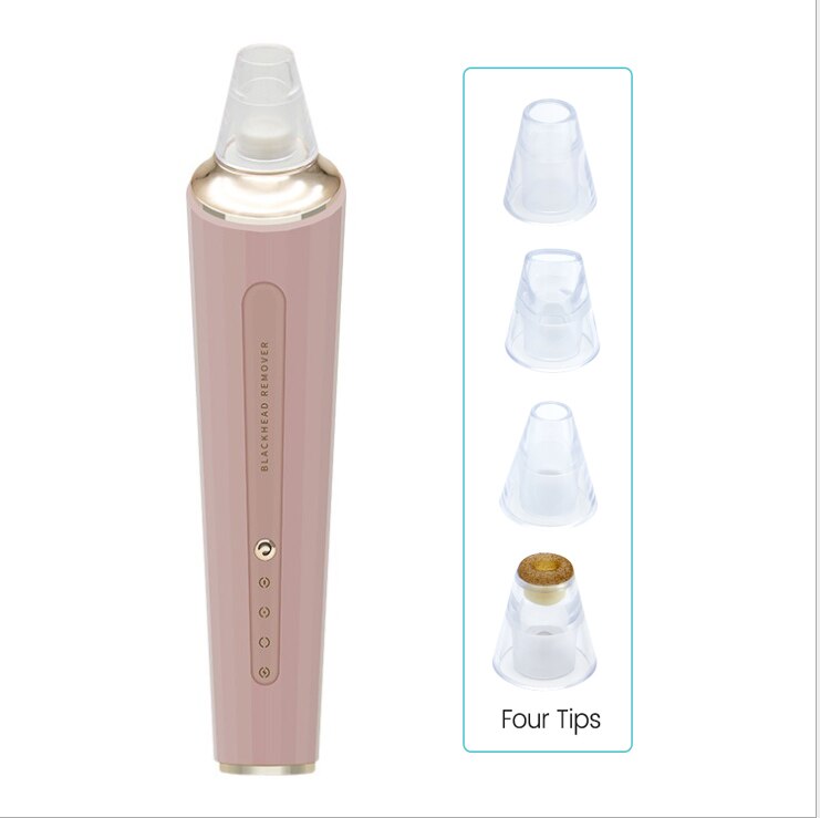 Electric Facial Blackhead Remover Acne Cleaner Black Spots Pore Cleaner Machine Blackhead Black Point Vacuum Cleaner Tool: Pink