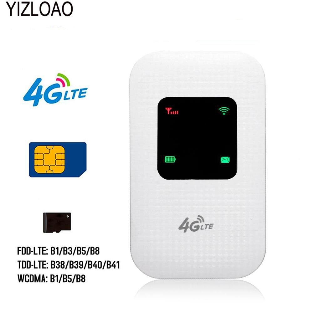 Yizloao bærbart hotspot 4g lte trådløs mobil router wifi-modem 150 mbps 2.4g wifi-boks dataterminalboks wifi trådløs router