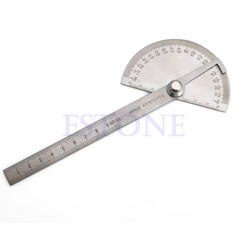 Stainless Steel 180 degree Protractor Angle Finder Arm Measuring Ruler Tool