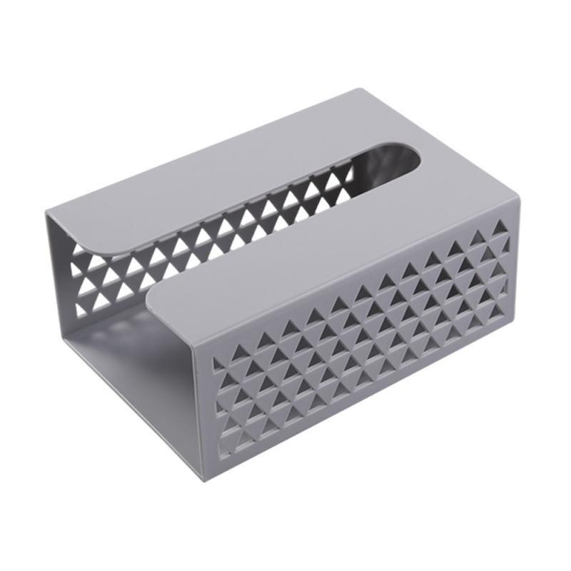 Wandmontage Zelfklevende Tissue Box Servet Houder Plastic Vuilniszak Dispenser Opbergmanden Kicthen Auto Opknoping Organisator: gray