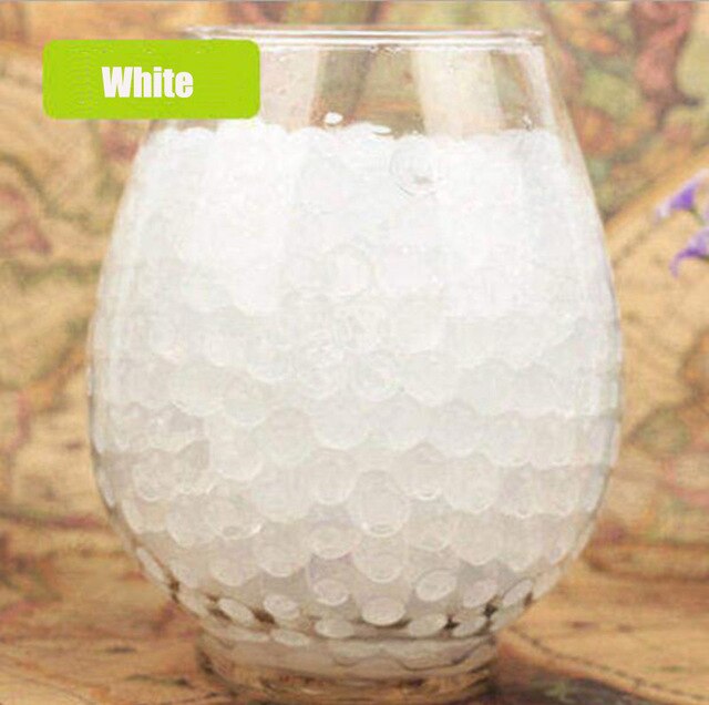Water crystal soil mud hydrogel gel children's toys water drops potted hydroponic: White