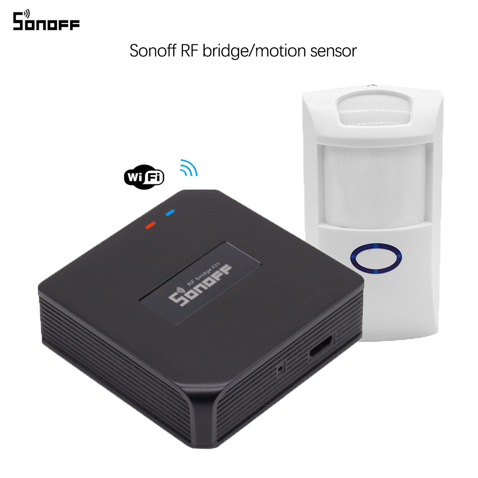 Sonoff RF Brücke Wifi Konverter 433 MHZ Motion Sensor PIR Wireless Detektor Smart Home fernbedienung Unterstützung IOS Android