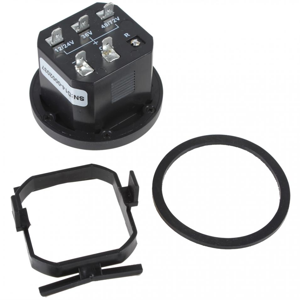 12/24V 36V 48/72V Universal Three-color LED lights Battery Indicator Charge Status Meter Gauge Auto Battery Capacity Tester